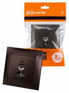 TDM ЛАМА роз. СУ комп. RJ45 шоколад (10!) SQ1815-0516