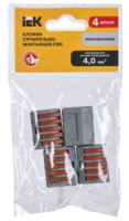 IEK клемма с рычагом СМК 222-415, 5х(0,08-2,5(4)мм2) 32А (уп.4шт, цена за уп) UKZ-004-415