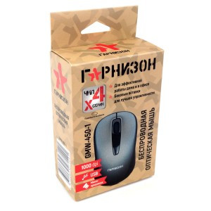 Мышь беспроводная Гарнизон GMW-450-1, серый, 1000 DPI, 2 кн.+ колесо-кнопка