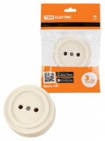 TDM Ретро роз. ОУ 1 мест. 10А пластик, сл.кость (20!) SQ1806-0526