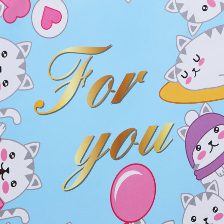 Пакет подарочный бумажный, 26x32x9 см, нежность, 128 гр, 4 дизайна