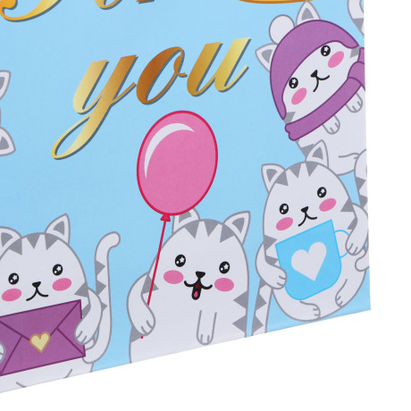 Пакет подарочный бумажный, 26x32x9 см, нежность, 128 гр, 4 дизайна