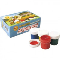 Краски акриловые &quot;Акрилэкс&quot;, 6цв. по 20мл., без кисти, 24-6.20-50