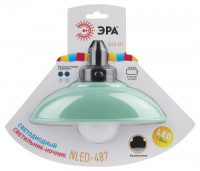 ЭРА Ночник св/д 1W настенн. с выкл. 3xAAA зеленый NLED-487-1W-SW-GR 20х4х15 6296