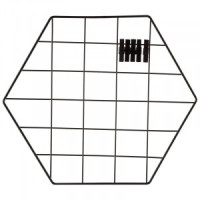 Органайзер-решетка, 26*30см, в комплекте 5 клипс, металл, дерево, 7129 Волшебная страна