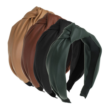 Ободок для волос ЮНИLOOK, 3см, PU, ABS, 3-4 цвета, ACS-66