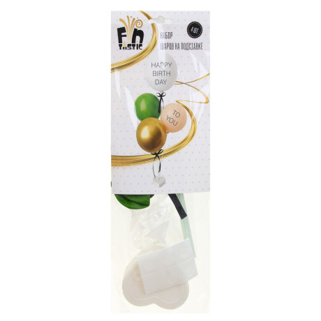 FNtastic Набор воздушных шаров 4 шт Happy Birthday с подставкой и лентой, пластик,полиэстер,разноцв.