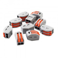 Volsten клемма с рычагом СМК 222-412 2х(0,08-4мм2) 450V 32А (уп.10шт, цена за шт) V02-9W-222-412