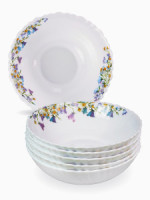 Тарелка суповая Колокольчики 18см, 650мл стекло (кратность 6шт!!!) МФК MFK21068