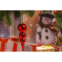 Шар Р22-1 2шт 13см Сосулька-шариками красный (480)