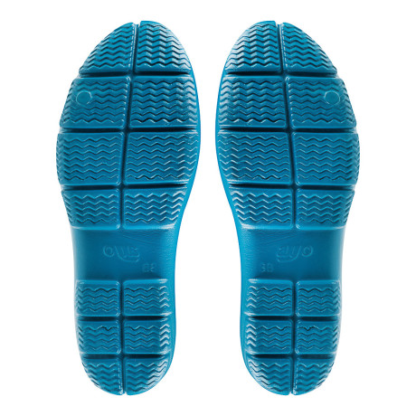 Галоши утепленные женские AYO, синий/зеленый, размер 36-41, материал галоши ЭВА, утеплитель ворсин