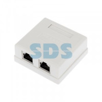 REXANT Рoзетка компьютерная внешняя, 2-порта RJ-45 (8p8c), FTP экранированная, cat 6,  03-0146