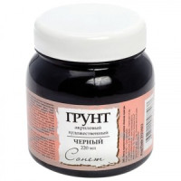 Грунт акриловый &quot;Сонет&quot;, черный, баночка 220 мл, 2123922