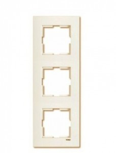VIKO by Panasonic KARRE рамка 3 мест. (вертик.) крем 90960232