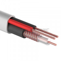 Кабель для видеонаблюдения КВК-В-2 + 2х0,50мм, 200м., белый PROCONNECT, 01-4213