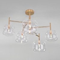 Eurosvet св-к потолоч. G4 5x3 Вт 600х600х440 металл прозрачный/золотой Jar 70128/5 a056921