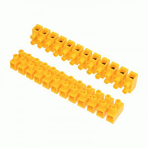 REXANT зажим винтовой ЗВИ-60 (KВ-25) 12пар, 10-25мм2, 60A, полипропилен, желтый (10шт, цена за шт)