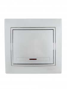 Lezard Мира выкл. СУ 1 кл. 10А (проходн., инд.) металлик серый (корпус PC) 701-1010-114