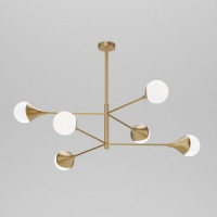 Eurosvet Люстра 6x20W G9 930х930х620 металл белый/латунь Calyx 60168/6 a068272