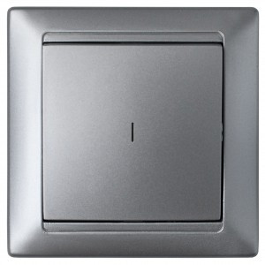 Bylectrica СТИЛЬ выкл. 1 кл. СУ инд. серебро, (С110-813 серебро)