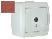 Lezard Ната роз. TV ОУ 1 мест. вишня (RG6, проходн.) (корпус PC) 710-0600-129