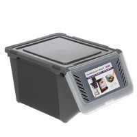 Контейнер для овощей, пластик, 11л, 35х25,5х19 см, серый