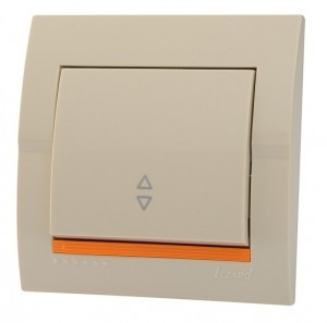 Lezard DERIY выкл. СУ 1 кл. 10А (проходн.) крем.