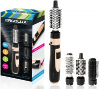 Фен-расческа с 3 насадками ERGOLUX ELX-HD04-C64  1000W 220-240V черный/золото  81729
