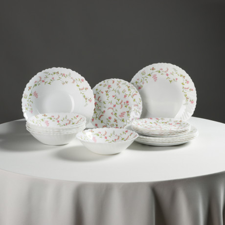 MILLIMI Клавель Набор столовой посуды 19 пр., опаловое стекло