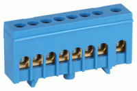 ЭРА шина N ноль ШНИ-6х9-8-Д-Синий 8 отв. в изол. корпусе на DIN-рейку (уп.10шт, цена за шт) 62969