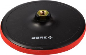 Тарелка опорная ЗУБР "МАСТЕР" пласт. д/УШМ под круг на липучке,мягкая полиур. прокладка, d180мм, М14