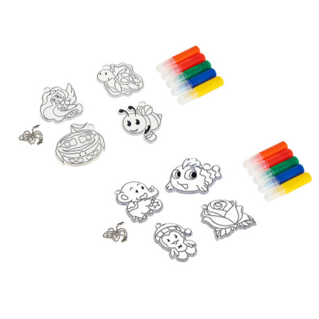 ХОББИХИТ Набор для творчества "Глитерные фигурки", PE, PP, полимер, 15х21х3см, 2 дизайна