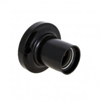 EKF Патрон E27 карболит потолочный, черный, прямой, LHC-E27-sc-s