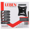 LEBEN Кронштейн для ТВ наклонный, 10"-27", до 25кг, 75x75 до 100x100мм