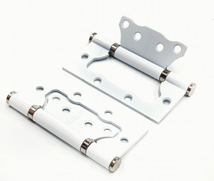 Петля без врезки PUERTO 100*75*2,5, 4 кольца, б/колп. суп.бел/хр.бл IN100-2S FH SW/CP(2шт)