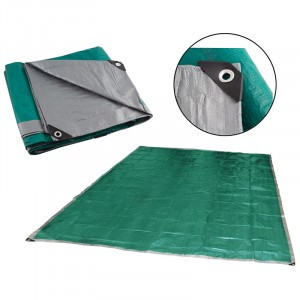 Тент хоз. универс. Ecos T-6*8 (плотн.100г/м2) зелен. р-р: 6*8м, ПЭ, люверсы 999154