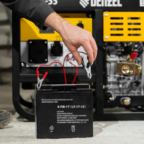 Генератор дизельный DES-55, 5,5 кВт, 230 В, 11 л, ручной стартер Denzel