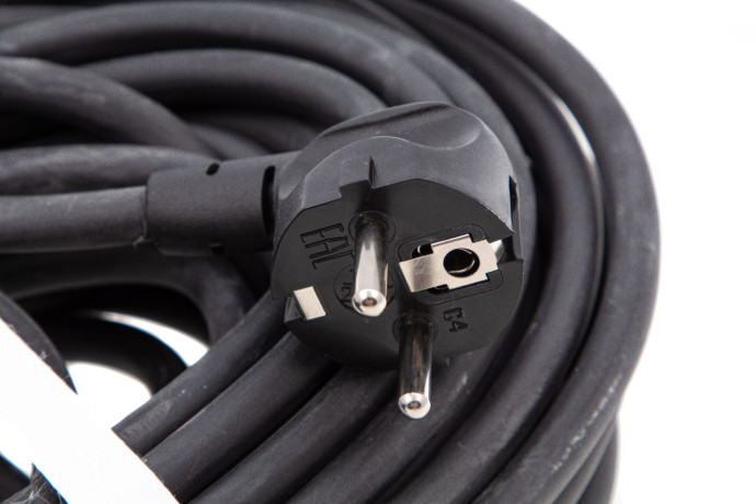 Удлинитель силовой 20 м, 16 А, тип УХз16, КГ 3 x 2.5 мм, 1 розетка, Сибртех