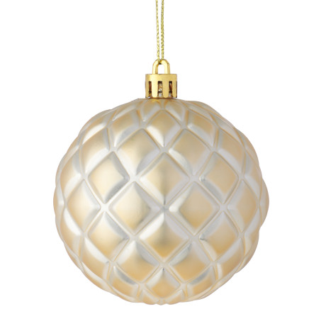 СНОУ БУМ Набор шаров 8 см, 4 шт, шампань, зеленый 26-159