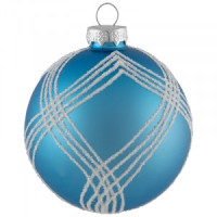 Шар "Серпантин" SYBLQA-0523120, 8см, цвет голубой (кратность16шт!)(цена за 1шт) Волшебная страна