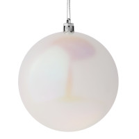 СНОУ БУМ Шар 10см пластик, белый перламутр, 26-245