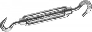 Талреп ЗУБР  DIN 1480, крюк-крюк, оцинкованный, кованая натяжная муфта, М5, ТФ5, 20 шт