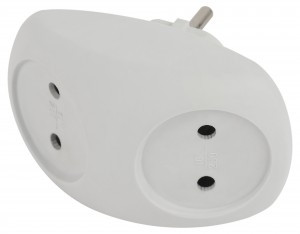 ЭРА разветвитель (тройник) 2роз. 10A плоский, белый (пластик премиум) SPx-2-W (РФ) 9873