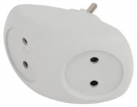 ЭРА разветвитель (тройник) 2роз. 10A плоский, белый (пластик премиум) SPx-2-W (РФ) 9873