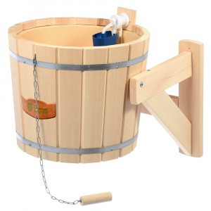 Душ русский 16л, пластик.вставка, наливной клапан, липа, 33220 Банные штучки