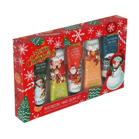 Набор увлажняющих кремов для рук 5 шт х 30 гр тм SADOER Merry Xmas, #1, подар.уп.
