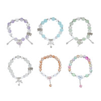 ЮНИLOOK Браслет с декором, d7см, d бусин 1см, 6 цветов, стекло, #4