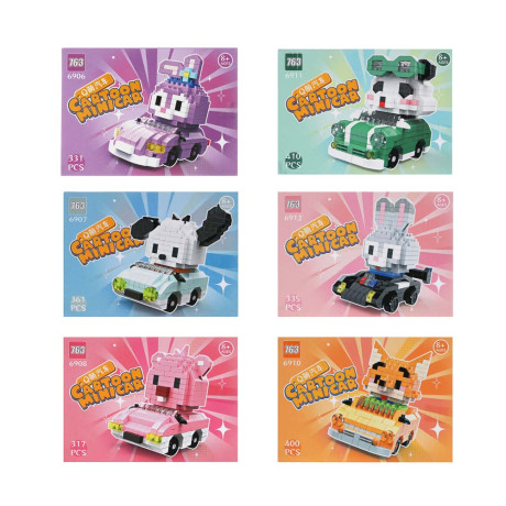 ИГРОЛЕНД Конструктор "Мультяшинки", 16,5х4,8х12 см, ABS, 6 видов