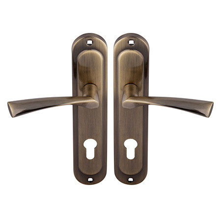 Ручки на планке Vanger HP-85.1823-AB (бронза, под цилиндр, межос-85мм)   \