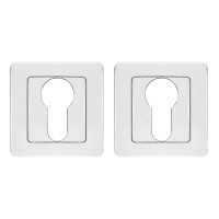 Накладка под цилиндр DP-C-22-CR (Хром) Квадратная CODE DECO  (1пара)  \10 (200)